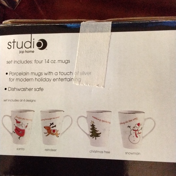 Holiday Set of 4 coffee/Cocoa mugs. NIB 14 ounce mugs! - Picture 6 of 6
